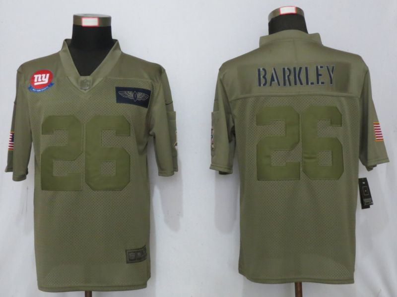 Men New York Giants #26 Barkley Nike Camo 2019 Salute to Service Limited NFL Jerseys